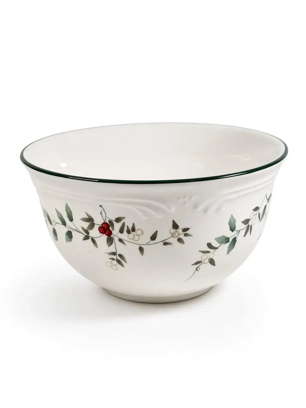 Vintage Pfaltzgraff Winterberry Round Vegetable Bowl Holly Berry Christmas